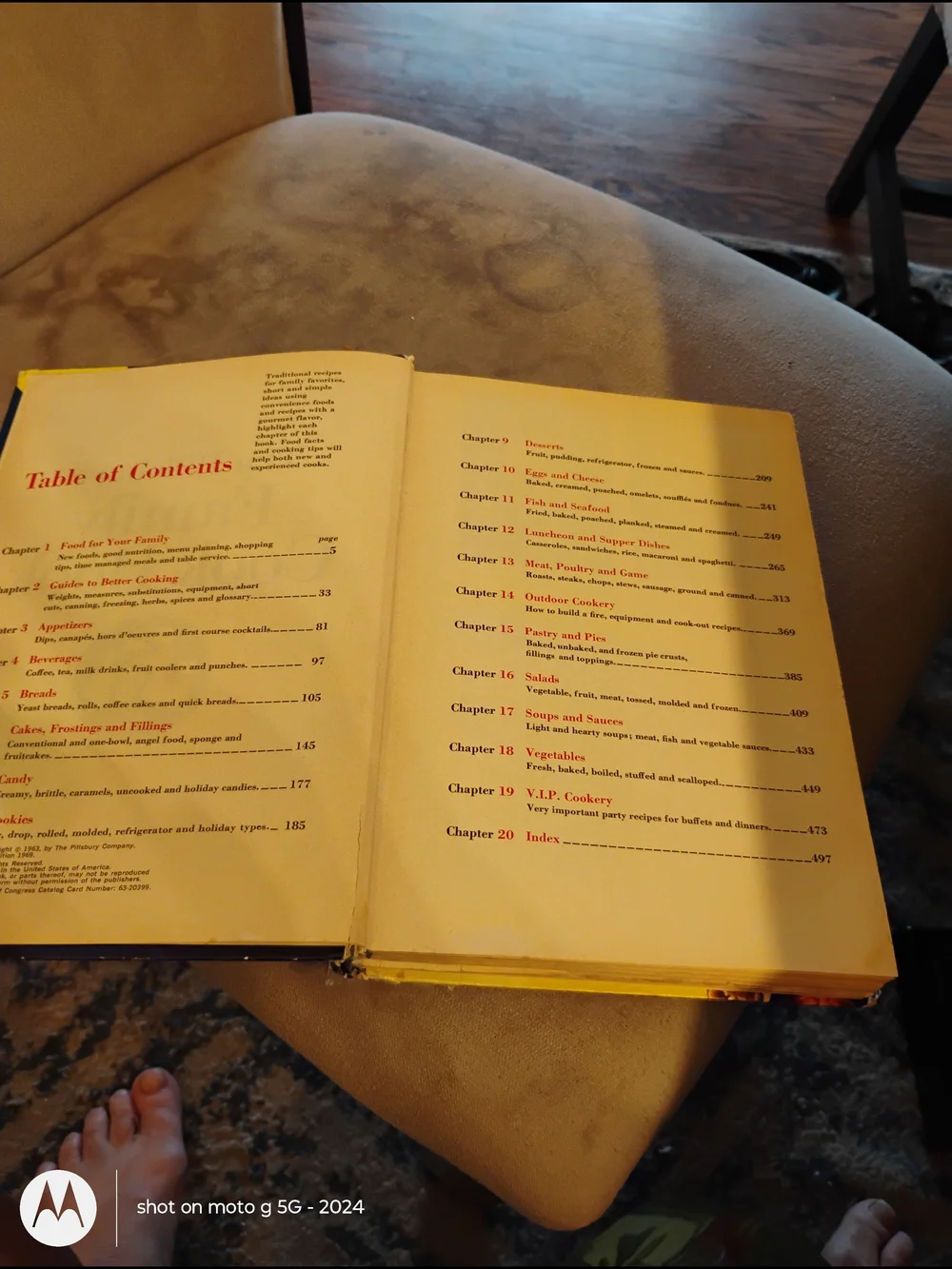1963 Pillsbury Family Cook Book - Blue Cover